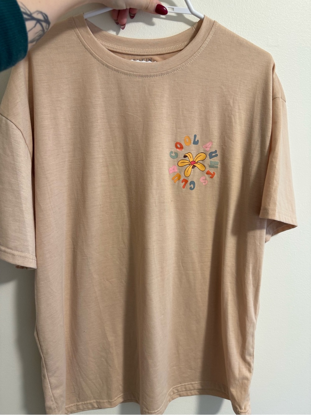 Neutral Beige Graphic Tee - Cool Aunt Club